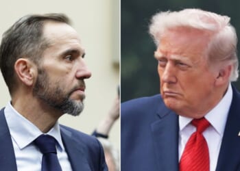 Former Special Counsel Jack Smith, left, and members of former President Joe Biden's FBI reportedly had a plan to go after President Donald Trump after he leaves office.