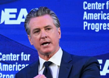 California Gov. Gavin Newsom speaks during the Center for American Progress IDEAS Conference in Washington, D.C., on May 19, 2026.