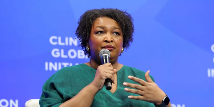 Stacey Abrams speaks onstage during the Clinton Global Initiative 2025 Annual Meeting at New York Hilton Midtown on Sept. 25, 2025, in New York City.