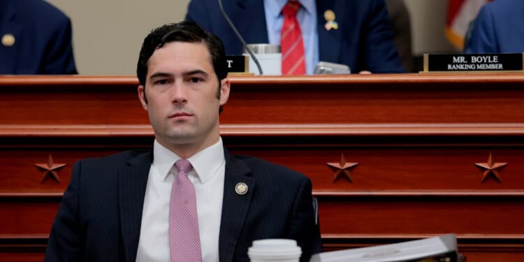 GOP Rep. Brandon Gill of Texas listens during a hearing with the House Budget Committee on Capitol Hill on May 16, in Washington, D.C.
