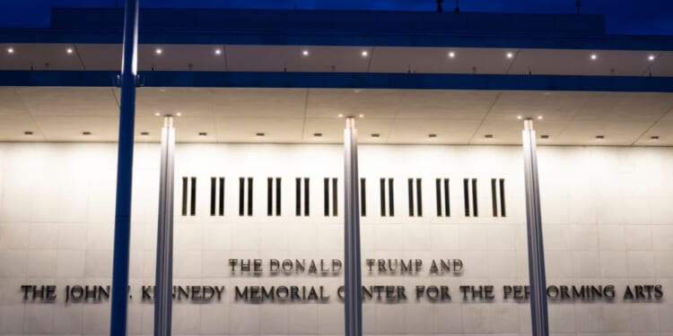 The Donald J. Trump and John F. Kennedy Memorial Center for the Performing Arts on May 16, 2026, in Washington, D.C.