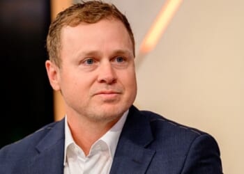 Los Angeles Mayoral candidate Spencer Pratt sits in the Fox & Friends studio on January 28, 2026.