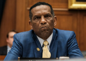 Rep. Burgess Owens (R-UT) listens at a hearing called "Calling for Accountability: Stopping Antisemitic College Chaos" before the House Committee on Education and the Workforce.