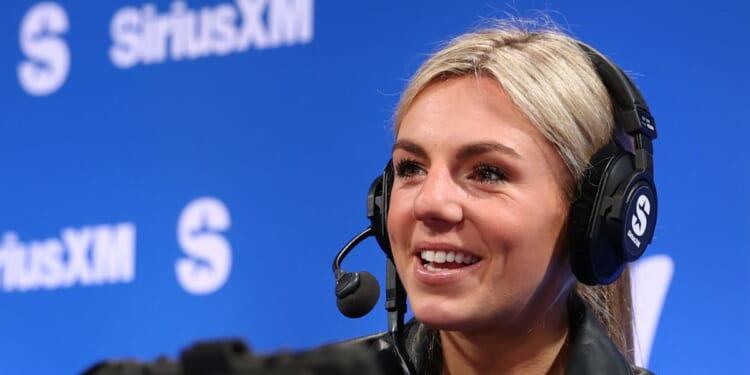 Annie Agar visits SiriusXM on Radio Row at Super Bowl LX on Feb. 4, 2026, in San Francisco, California.