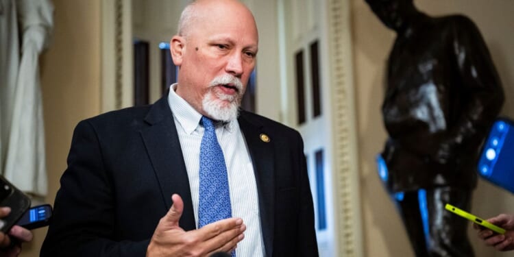 GOP Rep. Chip Roy of Texas speaks to reporters at the U.S. Capitol on April 30.