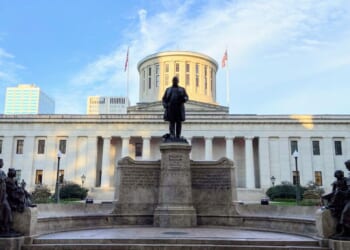 The Ohio State Capitol Building in Columbus.