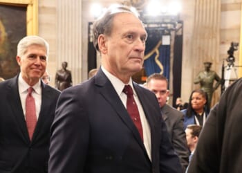 Associate Supreme Court Justice Samuel Alito Jr. attends inauguration ceremonies in the Rotunda of the U.S. Capitol on Jan. 20, 2025, in Washington, D.C.