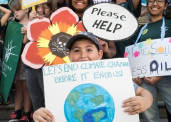 Students in New York take part in the 2019 Climate Strike, part of a worldwide day of climate strikes on Sept. 20, 2019. A whole generation of kids grew up under prophecies of doom based on a climate model that was never feasible, but is only now being discarded.