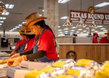 Employees prepare food inside a convenience store within this popular chain in Luling, Texas, on July 12, 2024.
