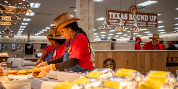 Employees prepare food inside a convenience store within this popular chain in Luling, Texas, on July 12, 2024.