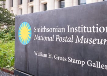 The Smithsonian Museum’s William H. Gross Stamp Gallery obelisk stands in Washington, D.C. on May 26, 2026.