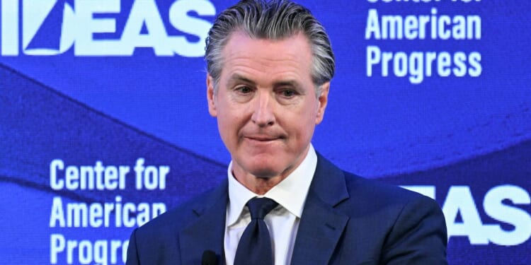 Gavin Newsom speaks at an event.