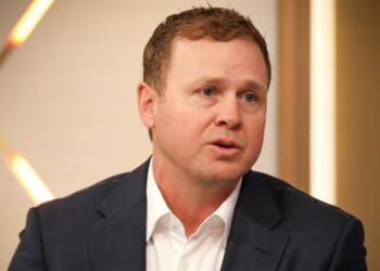 Spencer Pratt is pictured in a Jan. 28 file photo during an appearance on "Fox & Friends" at Fox News headquarters in New York.