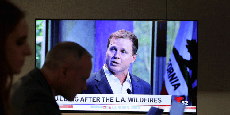 Spencer Pratt on a television.