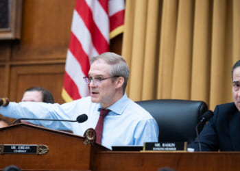 Chairman Rep. Jim Jordan, R-Ohio, and ranking member Rep. Jamie Raskin, D-Md., during the House Judiciary Committee hearing February 11, 2026.