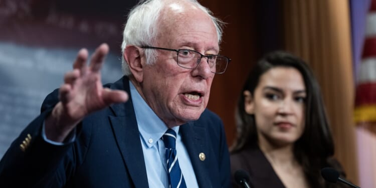 Sen. Bernie Sanders, I-Vt., and Rep. Alexandria Ocasio-Cortez, D-N.Y.