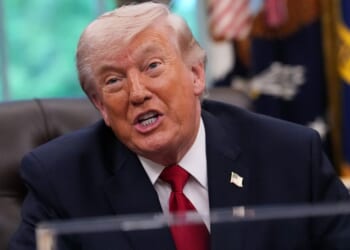 President Donald Trump told reporters he believes the Iranian people would fight to overthrow their Islamist overlords if they were armed.