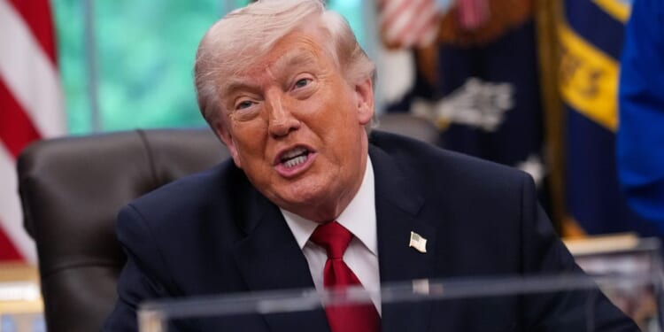 President Donald Trump told reporters he believes the Iranian people would fight to overthrow their Islamist overlords if they were armed.