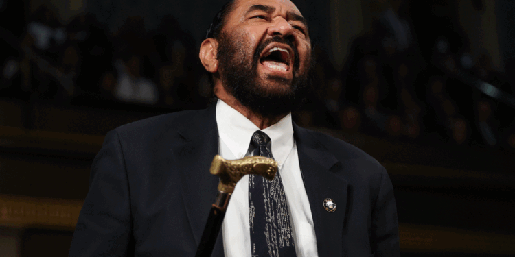 Al Green waves cain in House of representatives.
