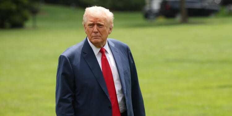 President Donald Trump returns to the White House on June 9, 2025, in Washington, D.C.