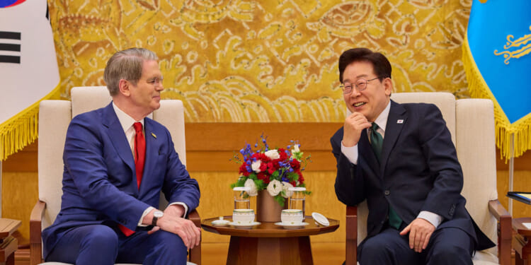 Treasury Secretary Scott Bessent meets with South Korean President Lee Jae Myung.