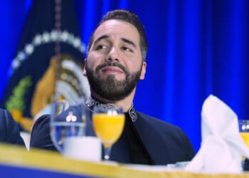 President of El Salvador, Nayib Armando Bukele Ortez, listens as President Donald Trump speaks during the National Prayer Breakfast on Feb. 5, 2026, in Washington, D.C.