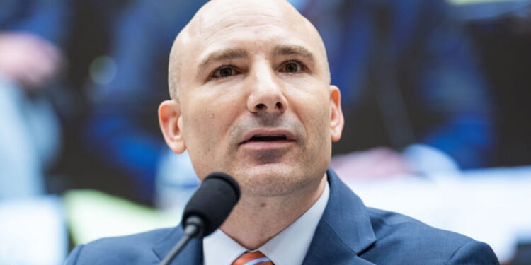 UNITED STATES - MAY 14: Steve Descano, Fairfax County Commonwealth's Attorney, testifies during the House Judiciary Subcommittee on Immigration Integrity, Security, and Enforcement hearing titled "Fairfax County, Virginia: The Dangerous Consequences of Sanctuary Policies," in Rayburn building on Thursday, May 14, 2026. (Tom Williams/CQ-Roll Call, Inc via Getty Images)