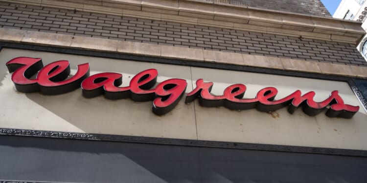 The sign outside a Walgreens store as seen in San Francisco on Jan. 22, 2026.