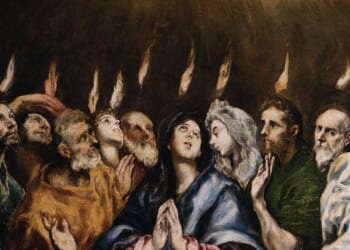 Detail El Greco's painting of Pentecost