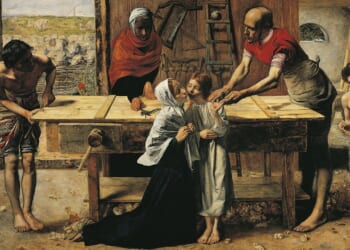 A painting of St. Joseph's workshop