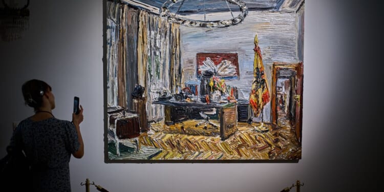 Pop-up art show takes over German president’s residence before yearslong renovation