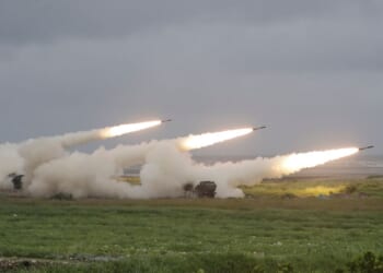 Taiwan fires rockets in China’s direction from a U.S.-supplied mobile launching system in drill