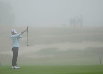 U.S, Open starts on soft Shinnecock with strong wind as Stevens takes the early lead