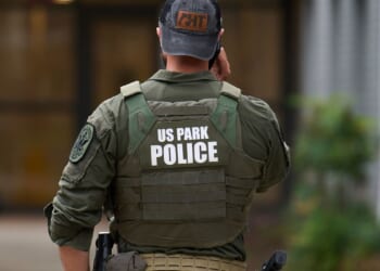 Two injured after being struck by fallen display at Lincoln Memorial Plaza