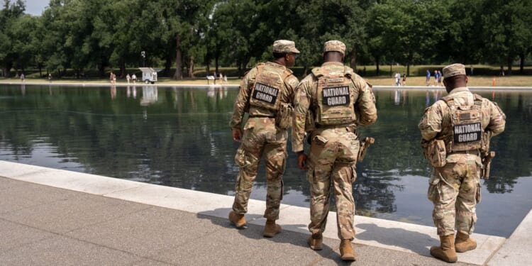 Patrols and nanobubbles continue at the Reflecting Pool as Trump looks for a renovation do-over