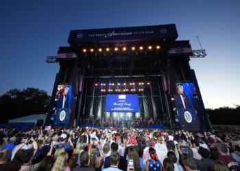 Trump mixes politics, patriotism to kick off the ‘Great American State Fair’