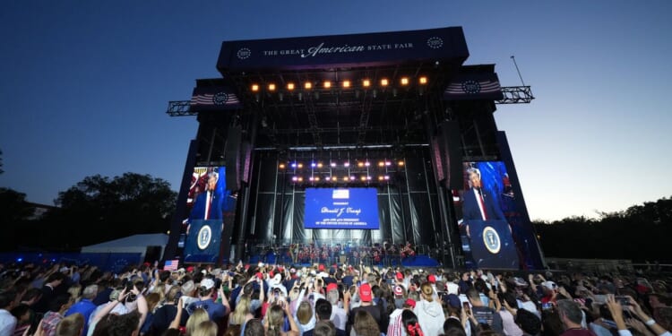 Trump mixes politics, patriotism to kick off the ‘Great American State Fair’