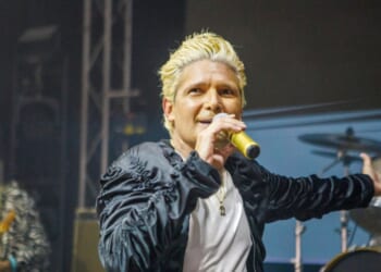 Corey Feldman performs at Corey Feldman & Friends Live! at Garden AMP on July 27, 2025, in Garden Grove, California.