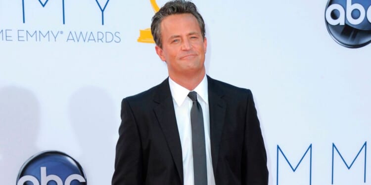 Matthew Perry arrives at the 64th Emmy Awards on September 23, 2012.
