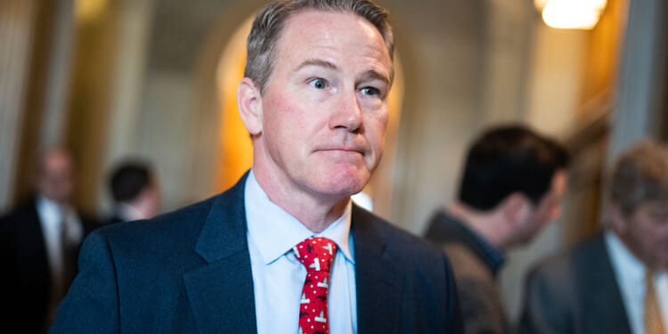 Sen. Jon Husted is seen in the halls of the U.S. Capitol.