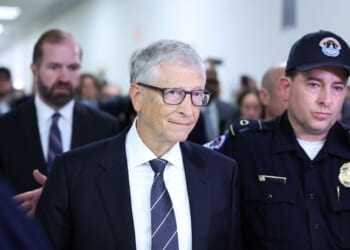 Microsoft co-founder Bill Gates departs the Rayburn House Office Building after testifying at a closed-door interview with the House Oversight Committee on Capitol Hill on June 10, 2026, in Washington, D.C.