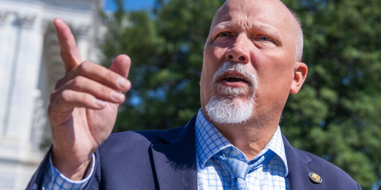 Chip Roy speaks to reporters at the capitol.