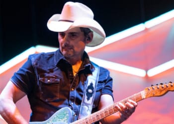 Country music star Brad Paisley, pictured in a January file photo from the Concert for Altadena at the Pasadena, California Civic Center.