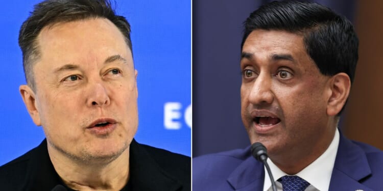 "Time to sue this liar," SpaceX and Tesla CEO Elon Musk, left, wrote on social media over comments by Democratic Rep. Ro Khanna.