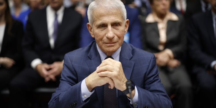 Anthony Fauci seated