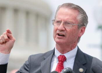 Rep. Tim Burchett speaks during a news conference on "Unidentified Anomalous Phenomena" outside of the U.S. Capitol Building on June 9, 2026, in Washington, D.C.
