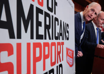 Sen. Rick Scott, Sen. Mike Lee, and Sen. Jon Husted hold a news conference about the SAVE America Act.