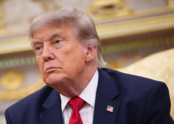 U.S. President Donald Trump attends a meeting with NATO Secretary-General Mark Rutte in the Oval Office of the White House on June 24, 2026 in Washington, DC.