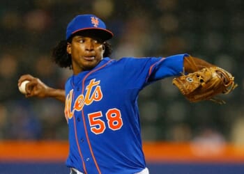 Jenrry Mejia of the New York Mets in action against the against the Cincinnati Reds at Citi Field on April 4, 2014, in New York City.