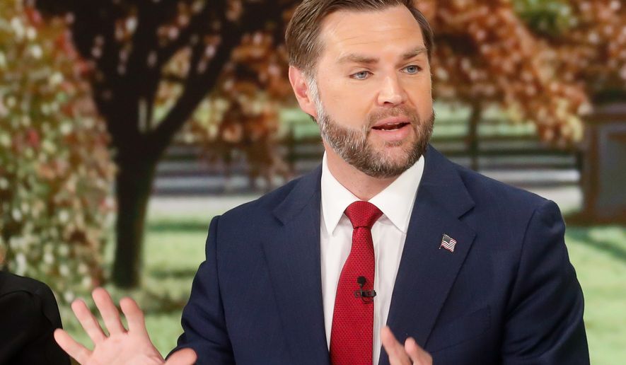 This image released by ABC shows Vice President JD Vance during an appearance on "The View" in New York on Tuesday, June 16, 2026. (Lou Rocco/ABC via AP)